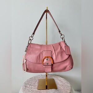 Antique Pink Coach Shoulder Bag